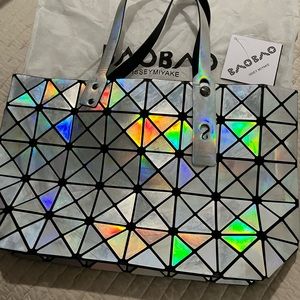 Used once BAOBAO by Issey Miyake reflective tote bag